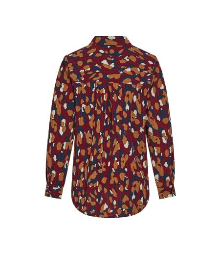 Chemise bordeaux/marine femme vila lura