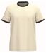 T-shirt à bords contrastés - Homme - PAT360 - beige ivoire et noir-1