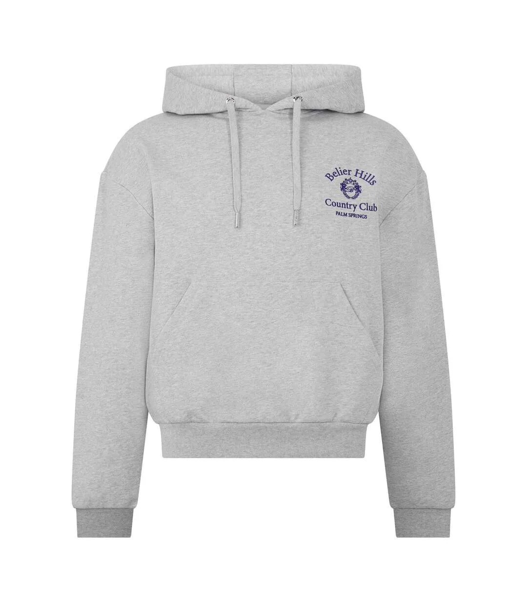 Mens Country Club Cotton Hoodie Grey Marl Belier-1
