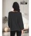 Pull femme manches longues - Couleur kaki - Col en pointe-2