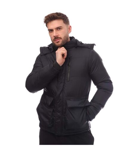 Mens addition padded puffer jacket navy Loyalty & Faith