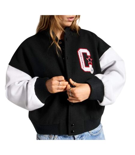 Veste noire femme converse retro