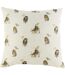 Oakwood robin repeat print cushion cover one size off white/brown/orange Evans Lichfield-1