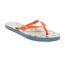 Womens/ladies orla kiely floral flip flops blue/orange Regatta