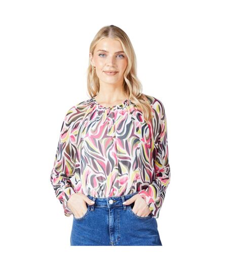 Womens/ladies abstract blouse cream Principles