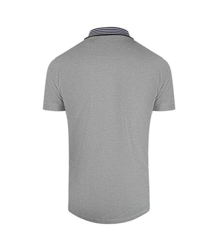 Unisex Adult Contrast Striped Striped Neckline Polo Shirt Grey Cavalli Class