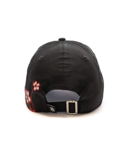 Casquette Noire Mixte New Era Flower - OSFM