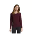 Womens/ladies Imperial Long-sleeved T-shirt Oxblood SOLS-1
