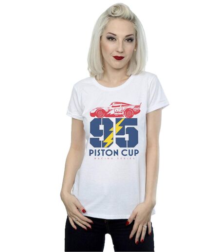 Disney - T-shirt CARS PISTON CUP - Femme (Blanc) - UTBI13571