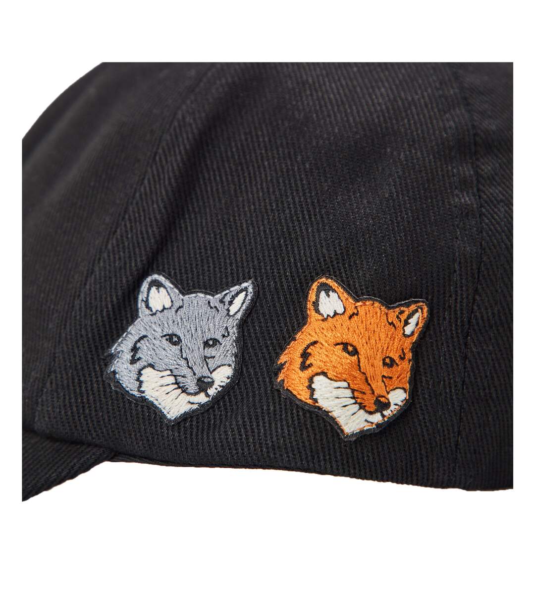 Casquette De Baseball Motif/style Tête Double Fox Homme Anthracite Maison Kitsuné-3