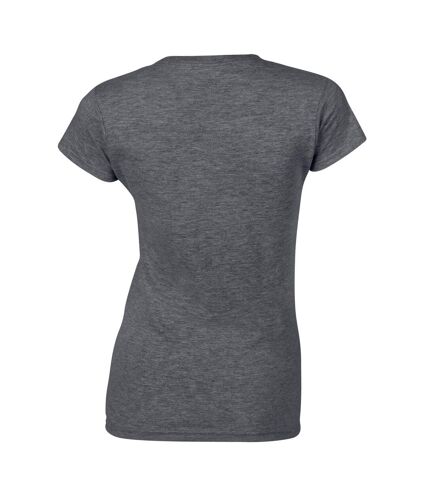 T-shirt softstyle femme gris foncé chiné Gildan Gildan