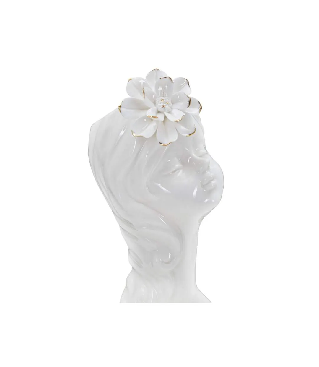 Vase Déco en Porcelaine Young Lady 24cm Blanc-2