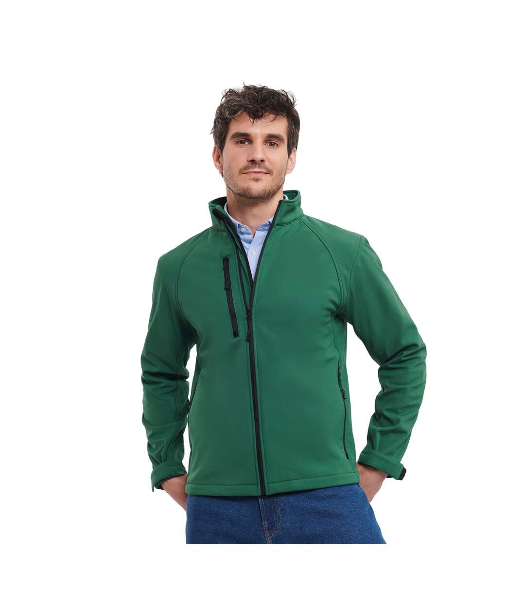 Veste softshell homme vert bouteille Russell