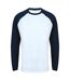 T-shirt homme blanc / bleu marine oxford Skinni Fit-1