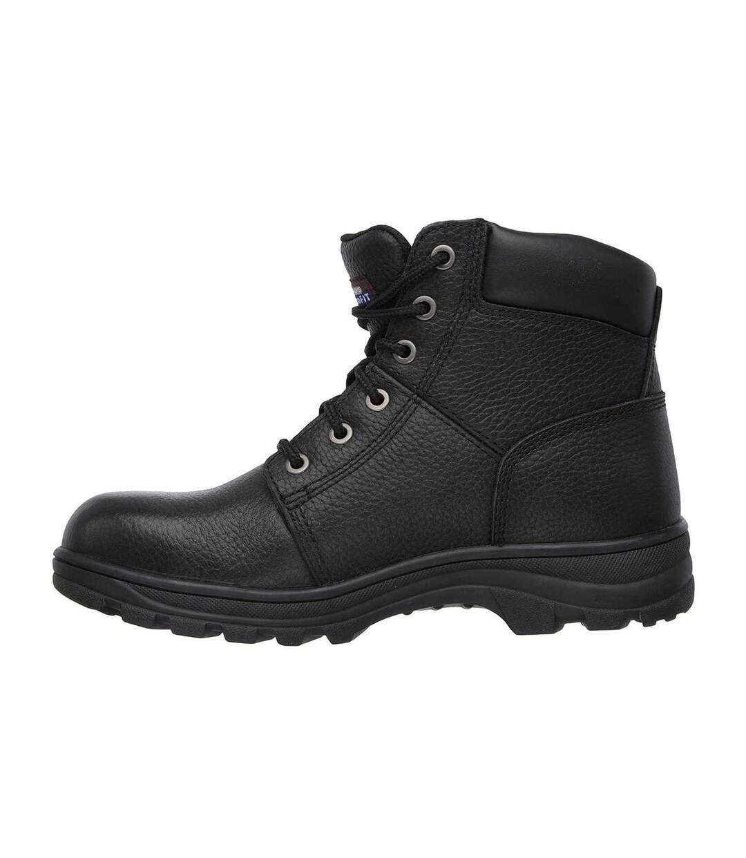 Mens Workshire Leather Steel Toe Cap Safety Boots Black Skechers-2