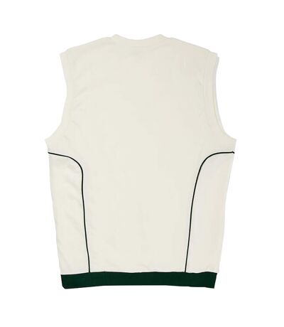 Unisex Adult Fleece Cricket Vest White Navy Carta Sport
