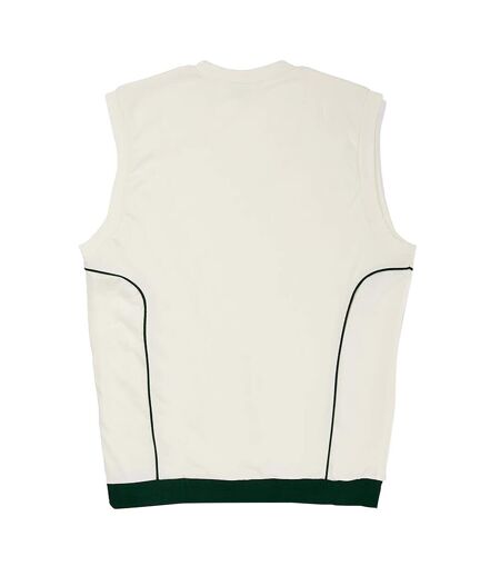 Unisex Adult Fleece Cricket Vest White Navy Carta Sport