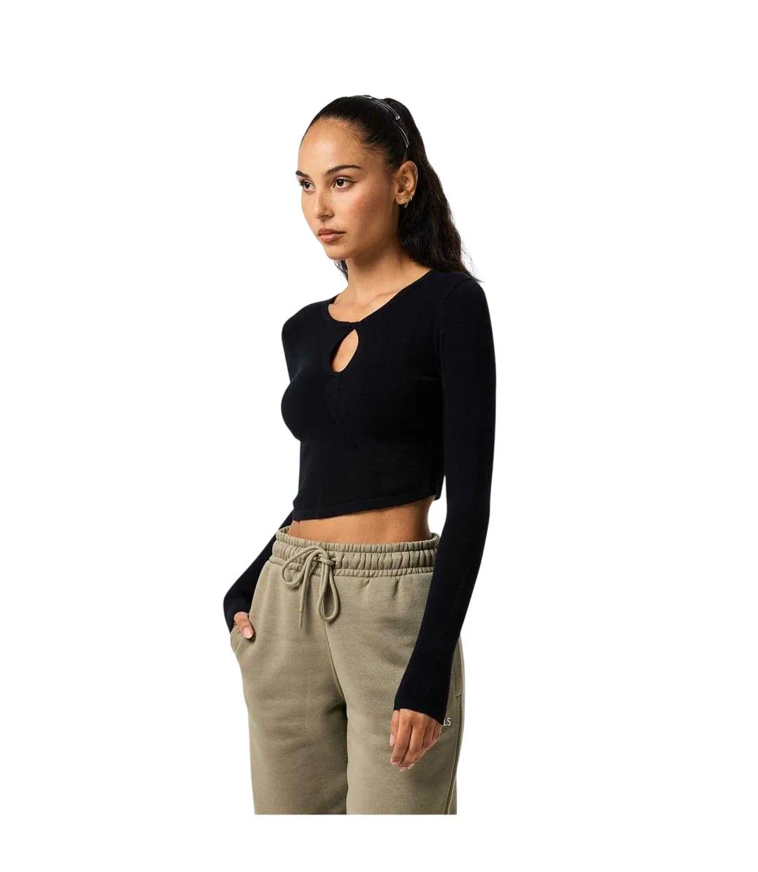 Haut Court Manches Longues Femme Noir Jack Wills-4