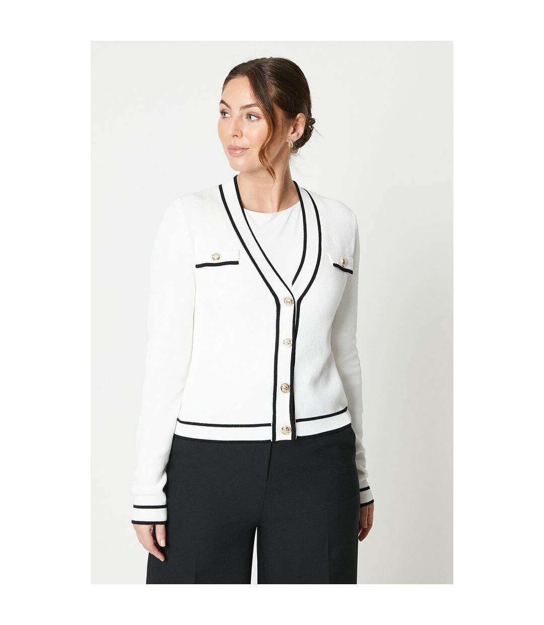 Cardigan femme blanc cassé Principles