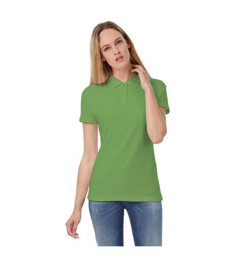 B&C Womens/Ladies ID.001 Plain Short Sleeve Polo Shirt (Real Green)