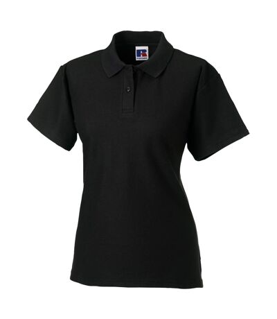 Jerzees Colours Ladies 65/35 Hard Wearing Pique Short Sleeve Polo Shirt (Black) - UTBC565