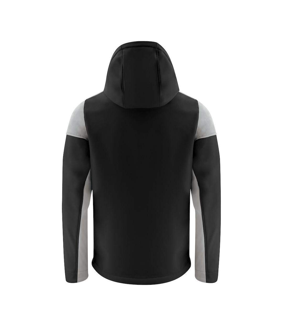 Mens Prime Soft Shell Jacket Black Anthracite Printer-2