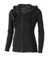 Elevate Womens/Ladies Arora Hooded Full Zip Sweater (Solid Black)