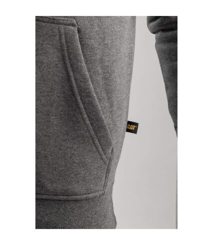 Caterpillar Trademark Hooded Sweatshirt / Mens Sweatshirts (Heather Grey) - UTFS813