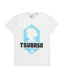 T-shirt Homme Blanc Bleu Ciel Captain Tsubasa-1