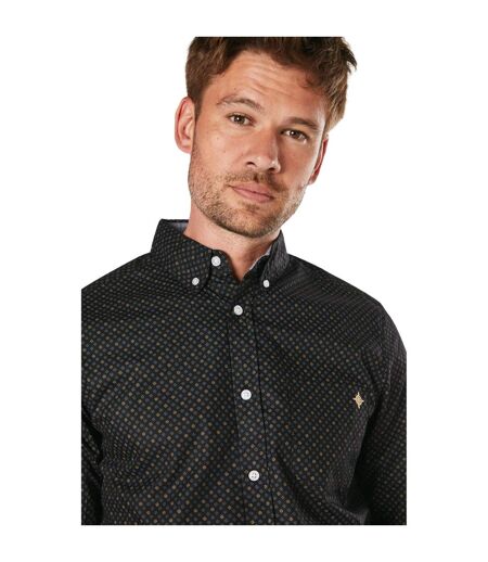 Mens geo sphere long-sleeved shirt black Maine