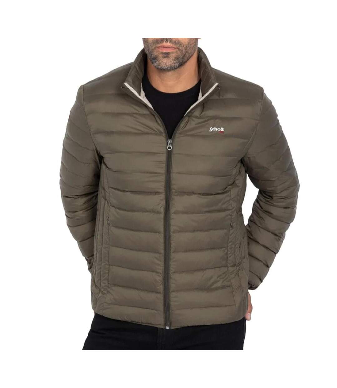 Doudoune kaki homme schott oaklandrs-1