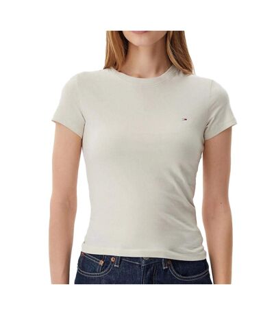 T-shirt beige femme tommy hilfiger tjw - l