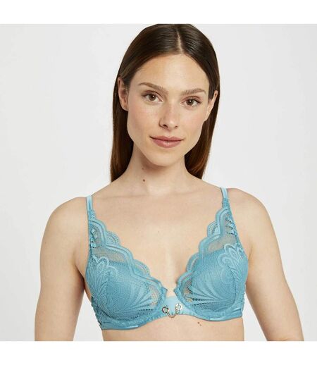 Soutien-gorge ampliforme coque moulée bleu Laura