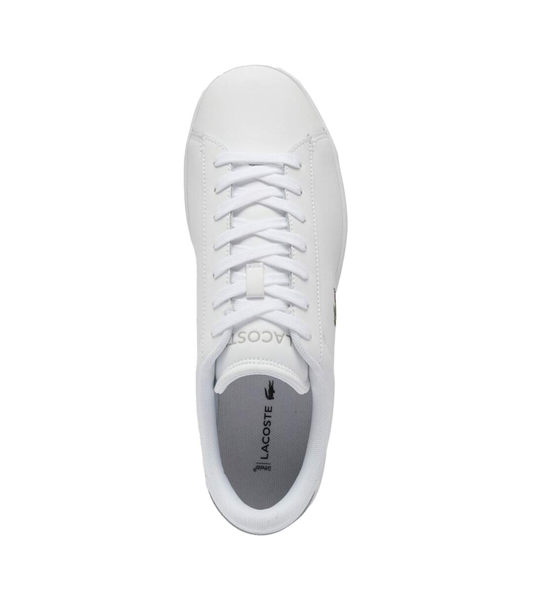 Mens Carnaby Leather Flat Trainers White Lacoste-3