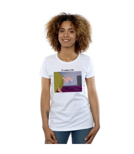 Disney Princess - T-shirt I'LL MAKE IT FIT - Femme (Blanc) - UTBI37090