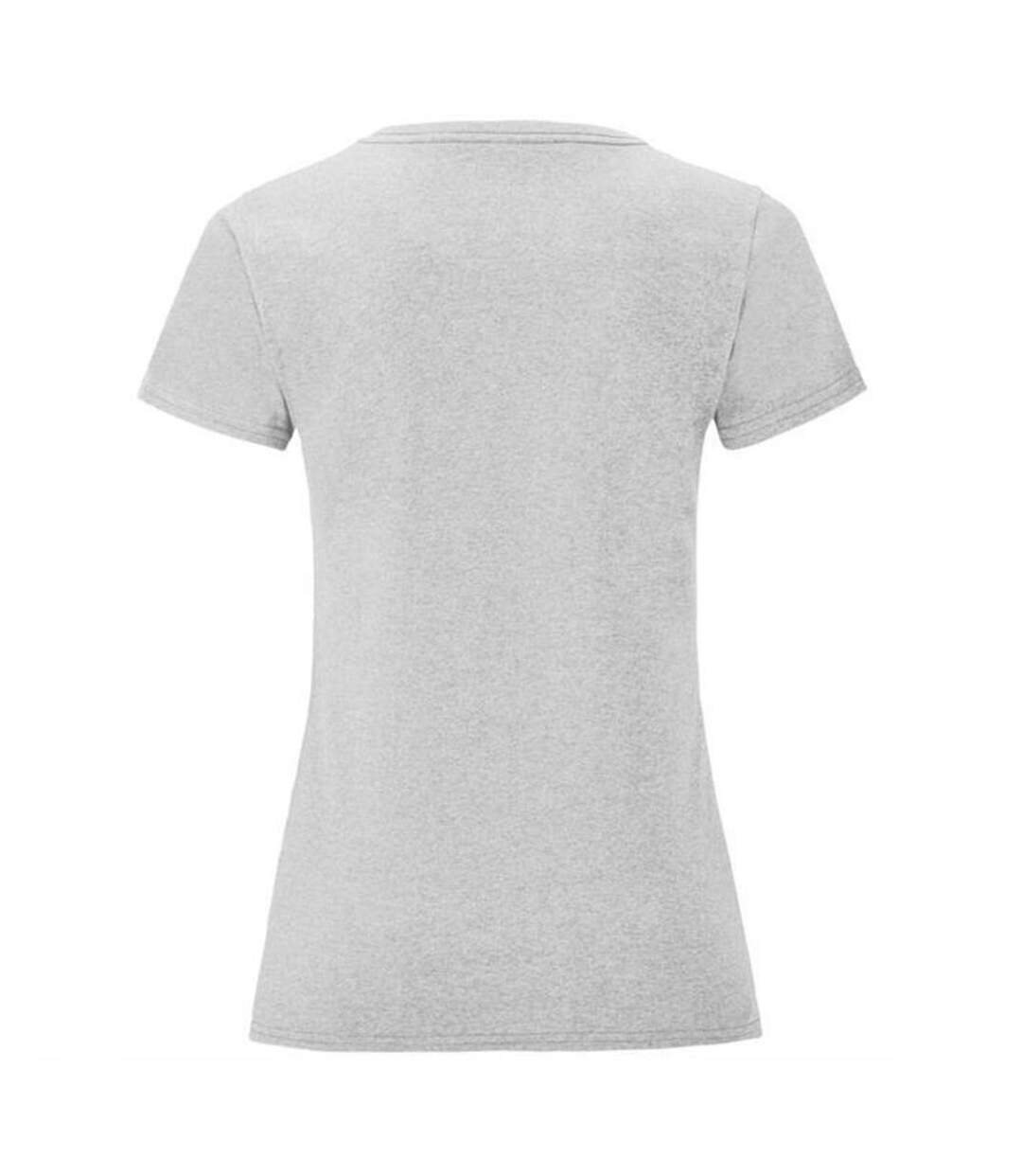 Fruit of the Loom - T-shirt ICONIC - Femme (Gris clair chiné) - UTBC5001