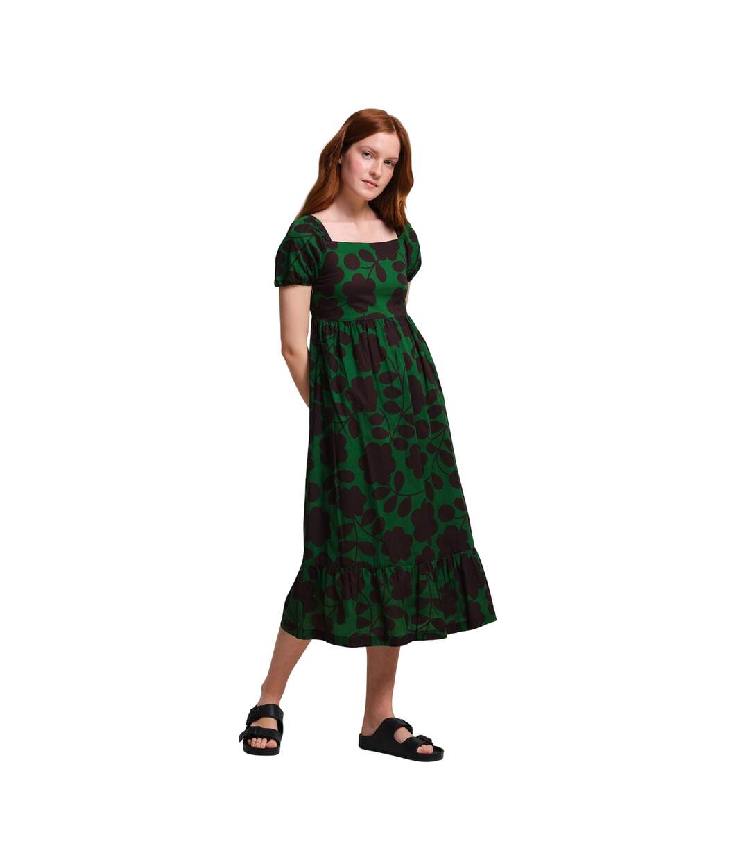 Robe mi-longue orla kiely femme vert Regatta