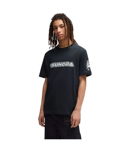 Mens Tsunoda Crew Neck Regular T-shirt Black Hugo