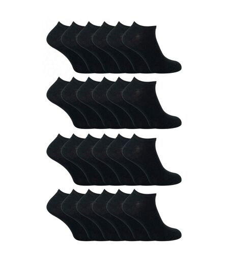 24 Pack Multipack Cotton Trainer Socks for Men & Women