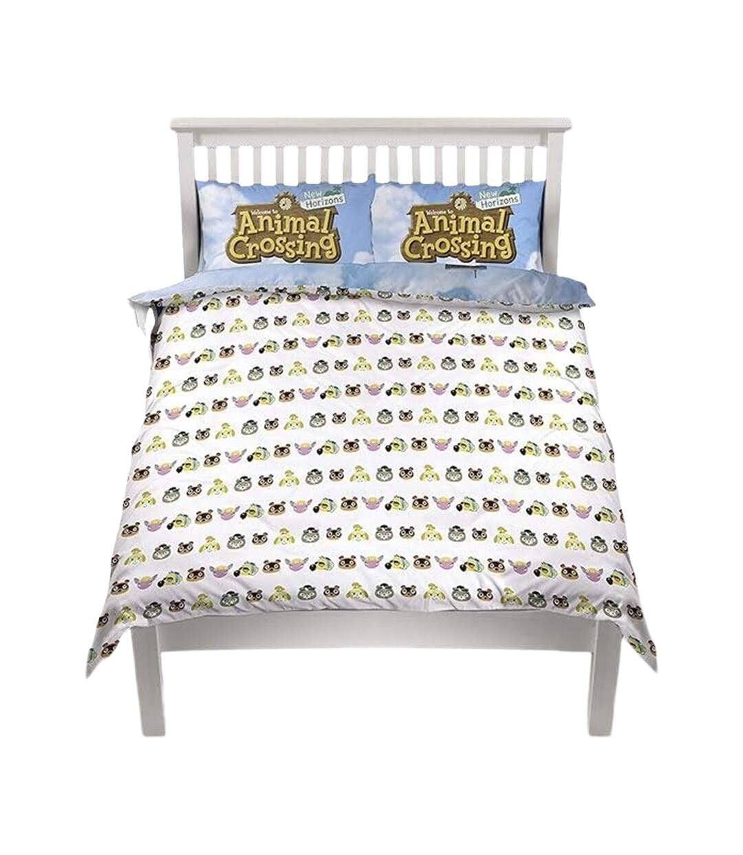 Pack Of 2  Beach Reversible Duvet Set  Multicoloured Animal Crossing-3