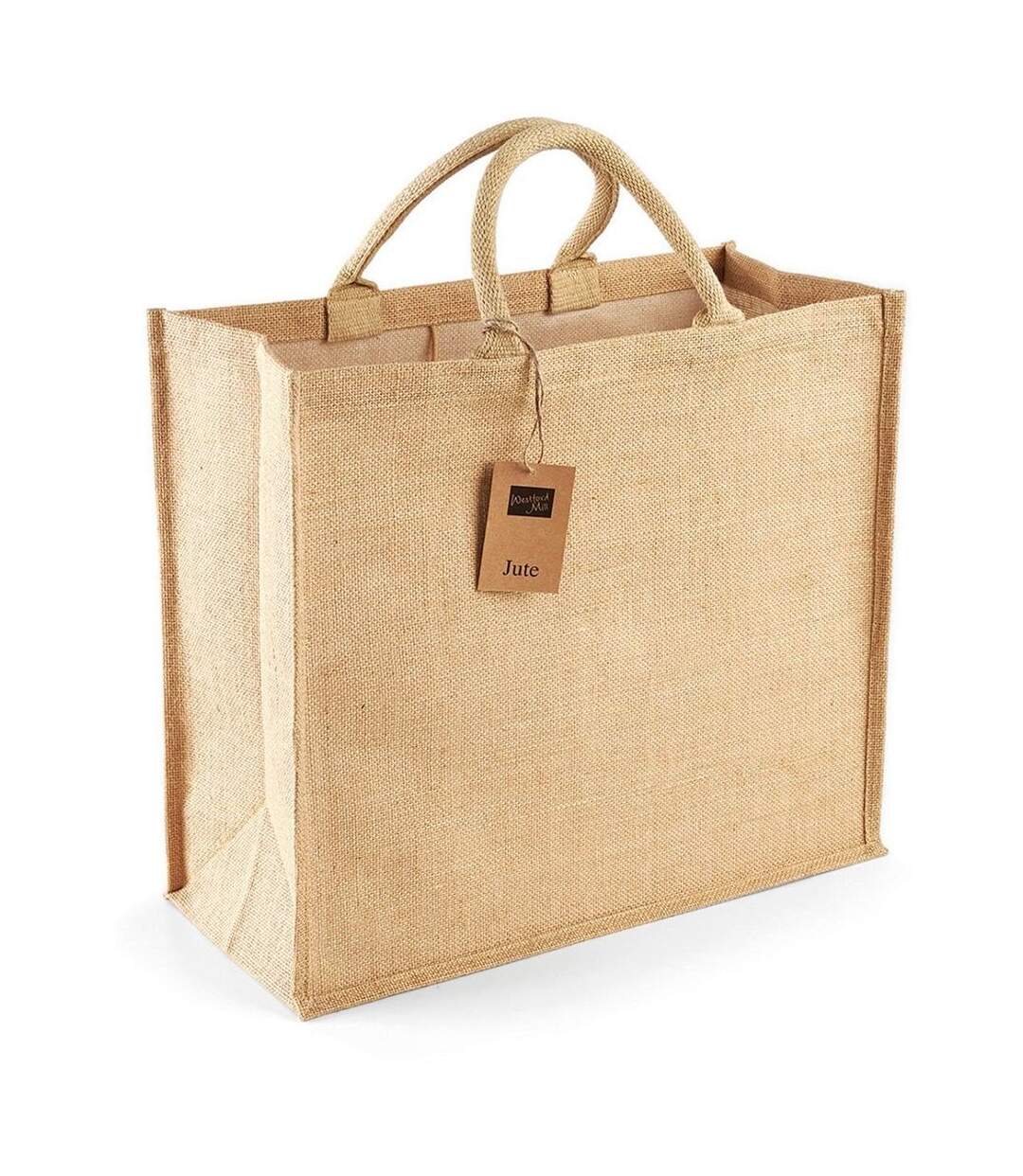 Cabas en toile de jute - W408 - beige naturel-1