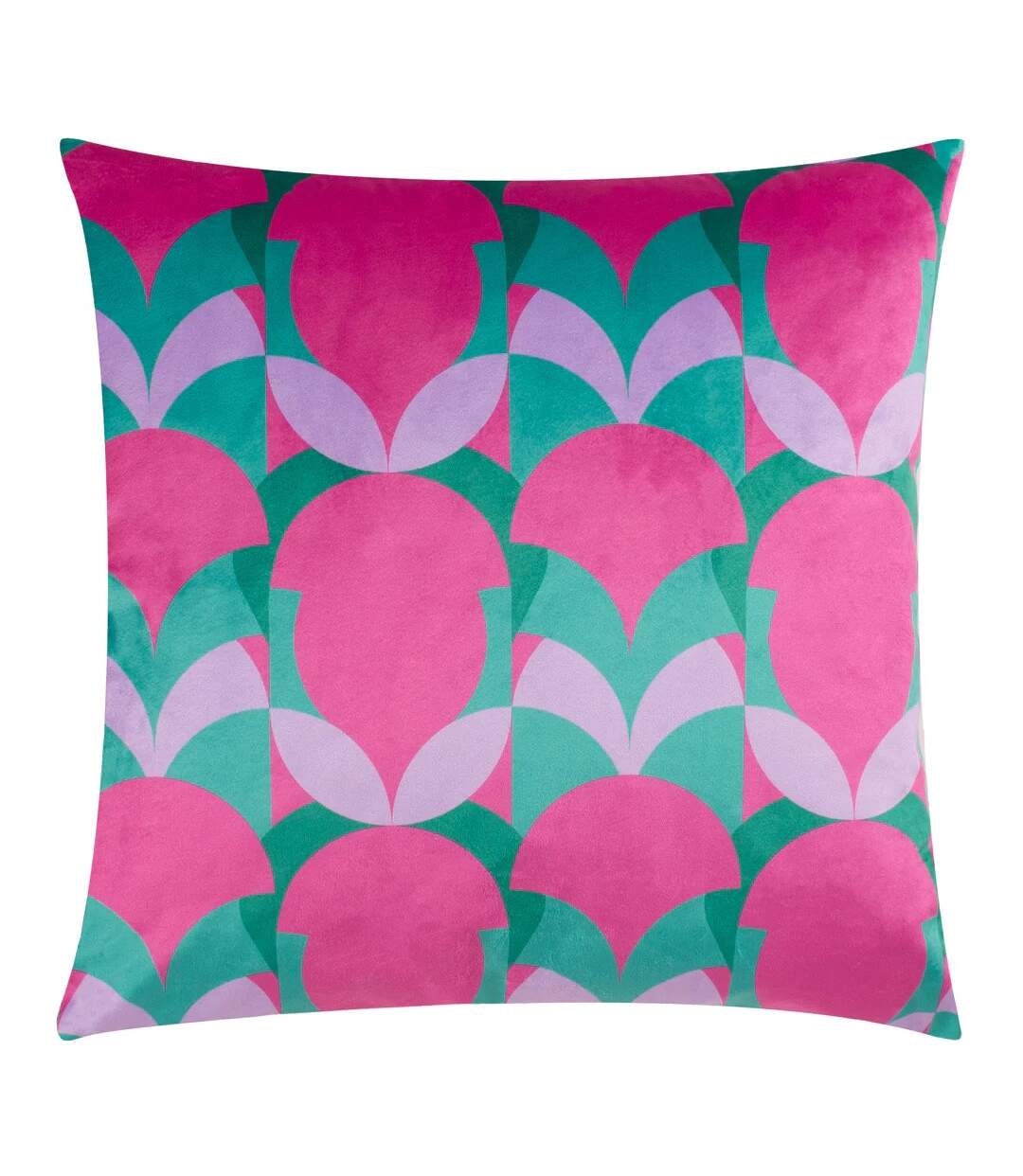 Raeya art deco cushion cover 45cm x 45cm pink/jade Heya Home