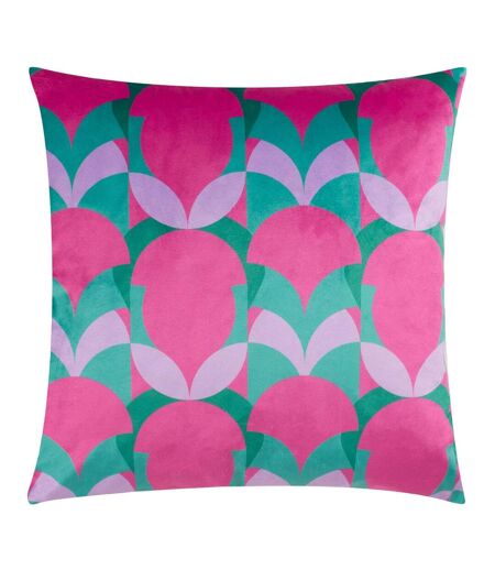 Heya Home Raeya Art Deco Throw Pillow Cover (Pink/Jade) (45cm x 45cm) - UTRV3265