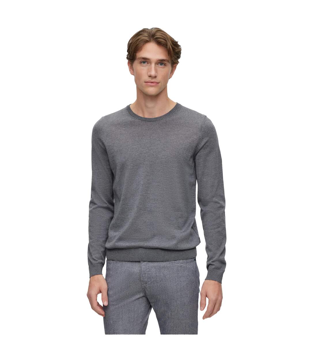 Mens Leno-p Jumper Grey Hugo Boss-3