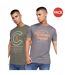 T-shirts univarsity homme vert sombre / gris Crosshatch Crosshatch