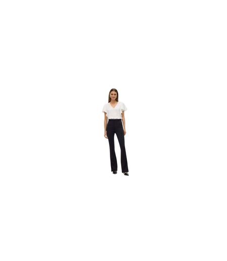 Womens/ladies Flared Trousers Black Vero Moda