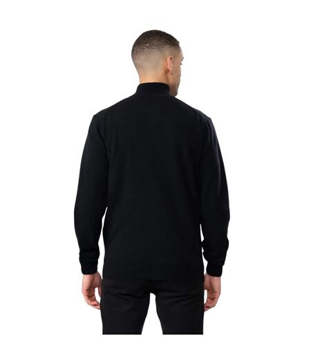 Mens Lambswool Full Zip Cardigan Black Gant