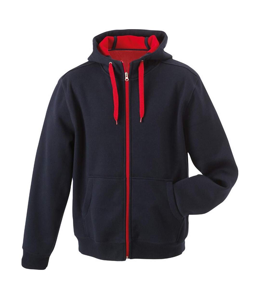 James and Nicholson Womens/Ladies Doubleface Jacket (Navy/Red)