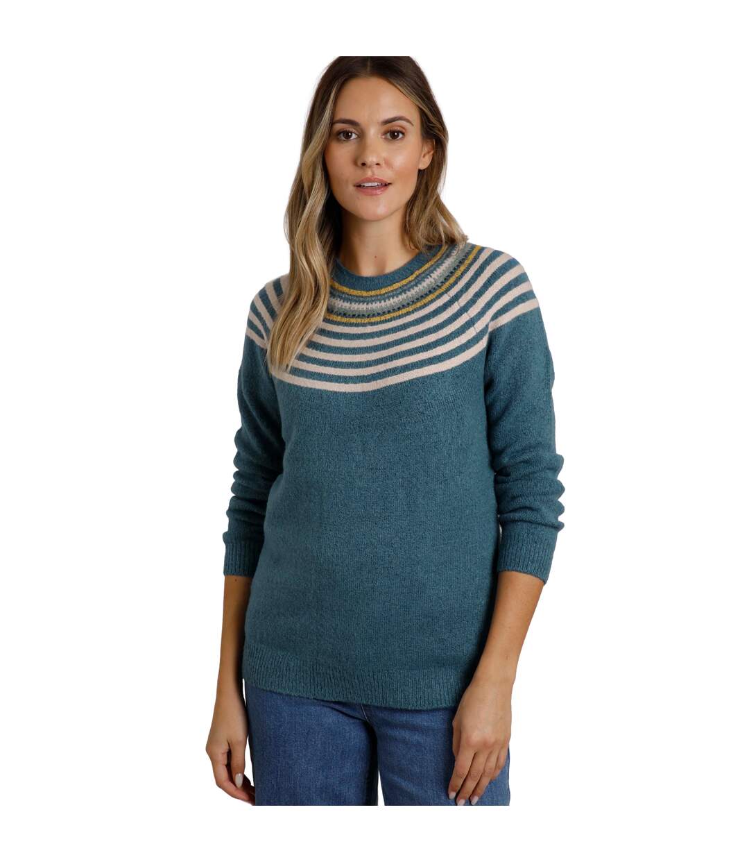 Womens/ladies sinatra patterned knitted jumper uniform blue Weird Fish-4