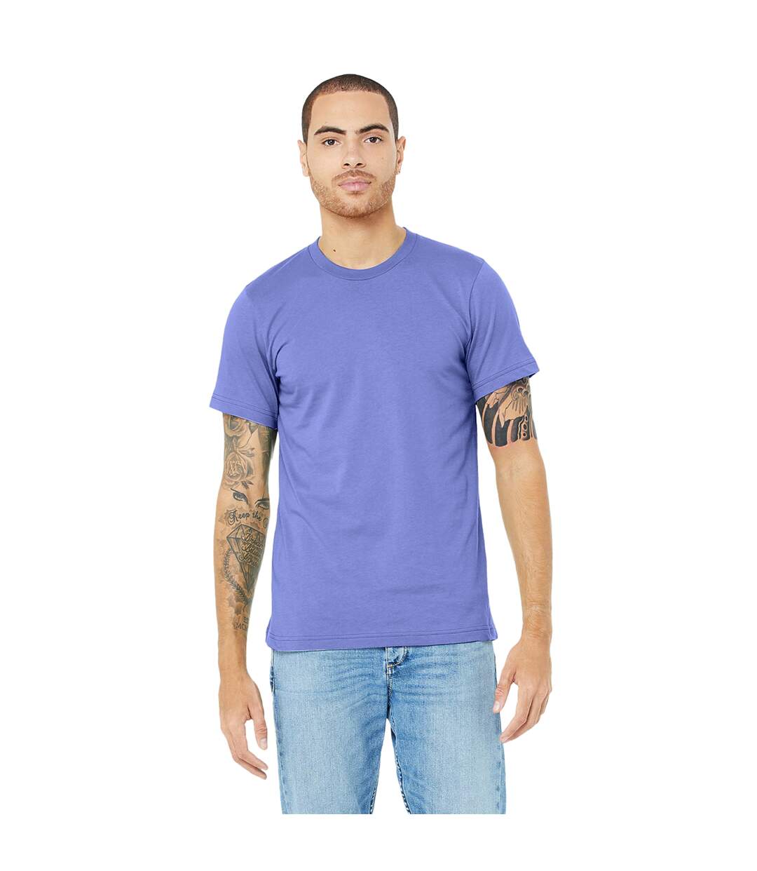 Canvas t-shirt jersey hommes sarcelle chiné Bella + Canvas-3